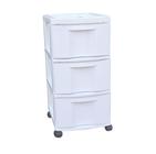 Gaveteiro Plástico Todo Branco 3 Gavetas Organizador - Agraplast