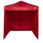 Gazebo 2x2 PC Vermelho + 4 Paredes Poliéster Vermelha