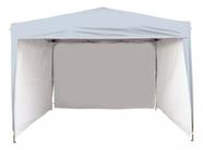 Gazebo 3x3 PC Branco + 3 Paredes Ráfia Branca