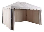 Gazebo De Aco Amsterda 3x3m Cinza Com Cortinas - Importado