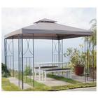 Gazebo Painel Duplo 300cmx300cm Marrom - Just Home Collection