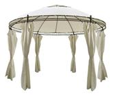 Gazebo Pergolado Paris - Redondo Com Cortina - 282x350x350cm