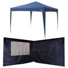 Gazebo Tenda Dobravel Trixx 3m X 3m + 2 Paredes Azul Mor Kit