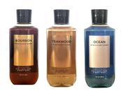 Gel de Banho Bath & Body Works - Kit com 3 Unidades (300ml) - Madeiras de Teca e Oceano