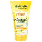 Gel de Limpeza Facial Antibacteriano Garnier Uniform & Matte Vitamina C