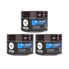 Gel Fixador Salon Line Men Extraforte 300G - Kit Com 3Un