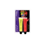 Gel Fluorescente Neon Para Cabelo - Kit 2 UN Amarelo E Vermelho