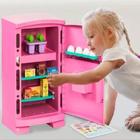 Geladeira De Brinquedo Infantil Grande - Rosa + Acessórios