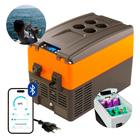 Geladeira Portátil P/Pesca 31 Litros Quadrivolt 12v/24v/110v/220v Resfriar Laranja C/Bluetooth