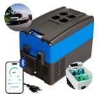 Geladeira Portátil P/Van 31 Litros Quadrivolt 12v/24v/110v/220v Resfriar Azul C/Bluetooth