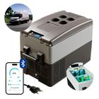 Geladeira Portátil P/Van 31 Litros Quadrivolt 12v/24v/110v/220v Resfriar Cinza C/Bluetooth