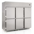 Geladeira/Refrigerador Comercial Aço Revestido com Película Tipo Inox 6 Portas Cegas GRCS-6P Gelopar
