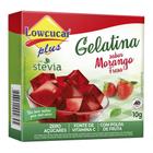 Gelatina Lowçucar Plus com Stevia Sabor Morango 10g