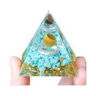 Gerador de Energia Orgonite Pirâmide Peridoto 6cm - Reiki, Cura e Meditação