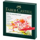 Gift Box Canetas Artísticas Pitt 12 Cores Ponta Pincel - Faber-Castell