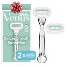 Gillette Venus Deluxe Smooth Sensitive + 2 Recargas - Navalha para Depilação