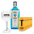 Gin Bombay Sapphire 750Ml + 6 Tônicas Prata 269Ml + 2 Taças