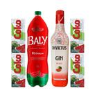 Gin Invictus Melancia 900Ml + Energético Baly 2L + 4 Coko