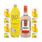 Gin Rock'S Sunset 1L + Energético Baly 2L + 4 Coko