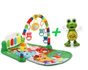 Ginásio De Atividades Tapete Verde De Bebe E Sapo Dançarino - DM Toys e Color Baby