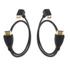 GINTOOYUN Mini HDMI para HDMI, Hdmi 90 Graus Para Cima e Para Baixo 2pcs, Hdmi A Masculino para HDMI C Masculino -19.7IN