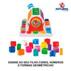 Girababy Brinquedo Educativo Blocos Encaixe Didático Colorido Kit 18 Peças Coordenação Motora Lógico