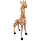 Girafa de Pelúcia Realista Grande 80cm Safari Articulada - Fizzy