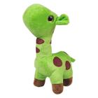 Girafa De Pelúcia Safari Em Pé Olho Com Brilho 23Cms - Verde - Tuka Toy