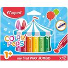 Giz de Cera 12 Cores Jumbo Color PEPS Maped