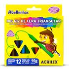 Giz de Cera Big Triangular 12 Cores - Acrilex