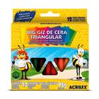 Giz de Cera Big Triangular 12 Cores - Acrilex