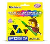 Giz De Cera Big Triangular Grosso 12 Cores Jumbo - Acrilex