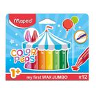 Giz De Cera Color Peps Jumbo Estojo 12 Cores - Maped