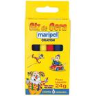 Giz de cera fino 06 cores maripel