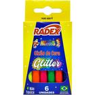 Giz de Cera Gizao 06 Cores com Glitter - Radex