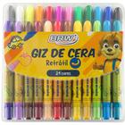 Giz de Cera Gizão Retrátil Aquarelável 24 Cores