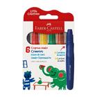 Giz de Cera Jumbo 6 Cores Supermacio Linha Creatives Faber-castell - FABER CASTELL LINHA VERMELHA