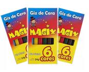 Giz de Cera Magix com 6 cores 12 unidades