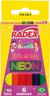 Giz de Cera Neon Com 6 Cores - Radex