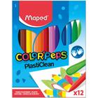 Giz de Cera Plástico PlastiClean 12 Cores ColorPeps Maped