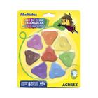 Giz de cera triangular Acrilex com 8 cores