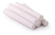 Giz De Lousa Cilíndrico Plastificado Branco 500 Unidades