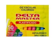 Giz Escolar Color C/50 Plast Delta