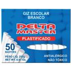 Giz Escolar Plastificado Branco 30CXSX50PALITOS - Delta