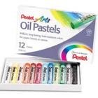 Giz Oil Pastels Estojo Com 12 Cores Pentel Arts