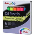 Giz Pastel Oleoso 6 Cores Fluorescentes