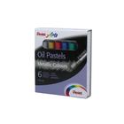 Giz Pastel Oleoso 6 Cores Metalicas Pentel Phn-m6