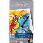 Giz Pastel Oleoso Aquarelavel Aqua Stic Cretacolor 10 Cores