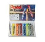 Giz Pastel Oleoso Com 12 Cores Pentel