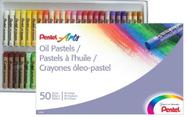 Giz Pastel Oleoso Estojo com 50 cores Pentel.